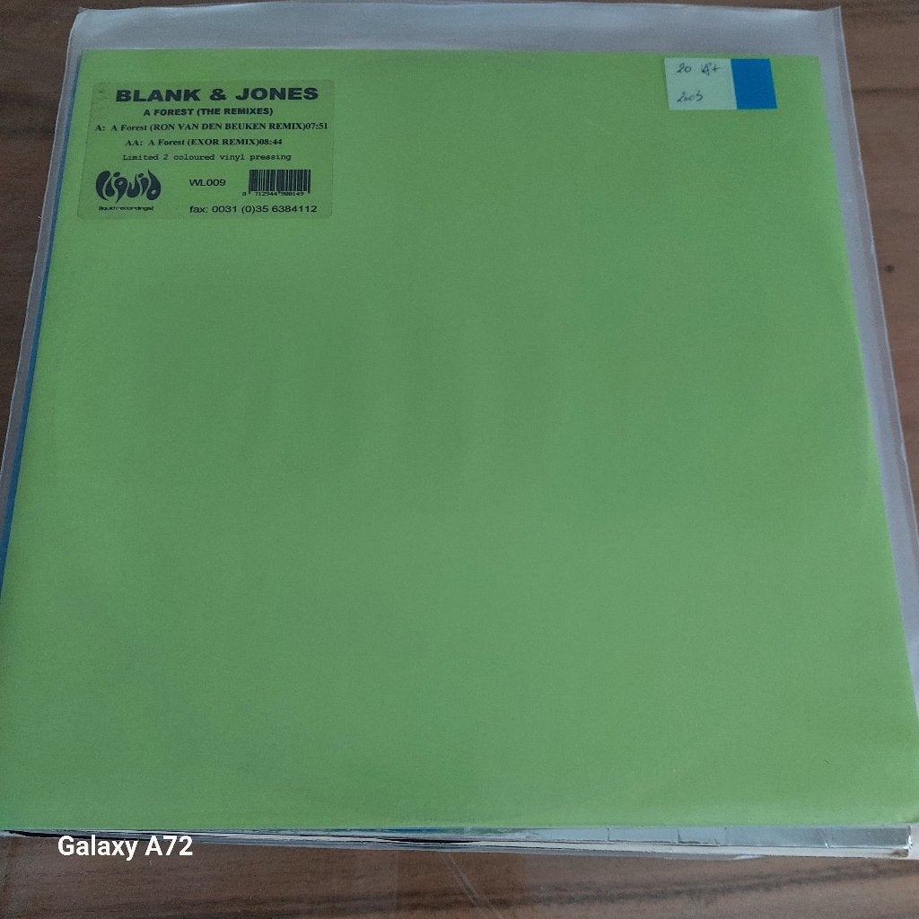 blank & jones a forest transparant vinyl ltd 12 inch maxi, Gebruikt, Trance, Ophalen of Verzenden, 12 inch