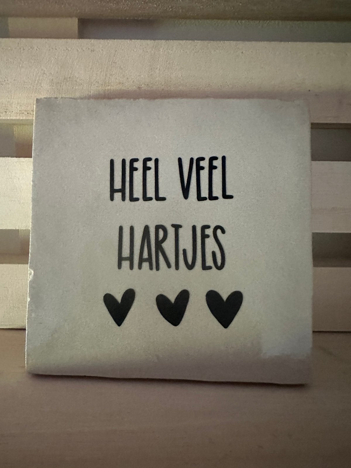 Tegeltje met spreuk, Tegeltje, Ophalen of Verzenden, Zo goed als nieuw