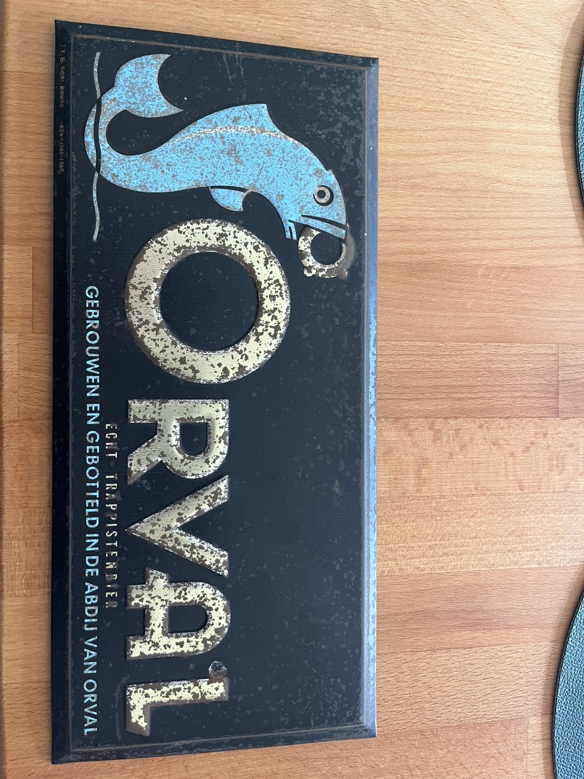 Orval plaque publicitaire annee 1962, Enlèvement ou Envoi, Utilisé