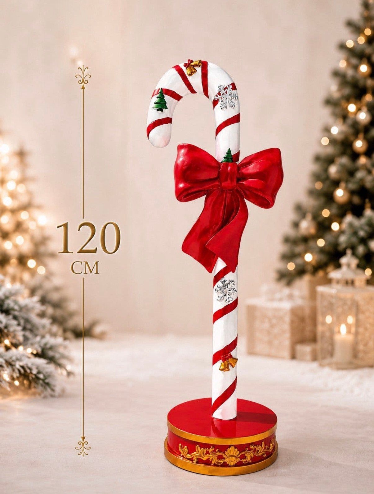 Luxe Candy Cane – 120 cm | Exclusieve Kerstdecoratie, Ophalen of Verzenden, Nieuw