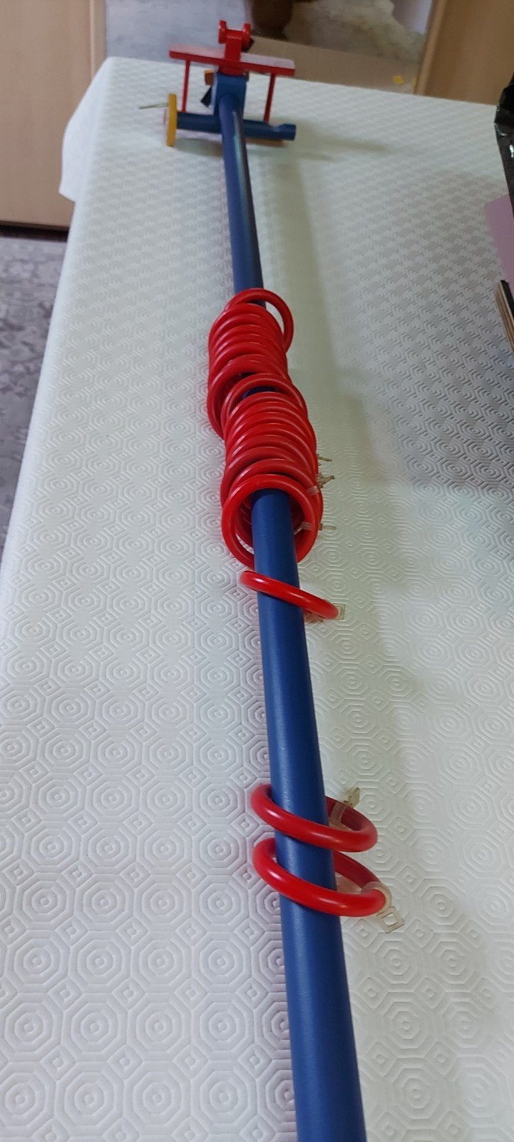 tringle à rideaux pour chambre d enfants, Ophalen, 200 cm, Gebruikt, Blauw