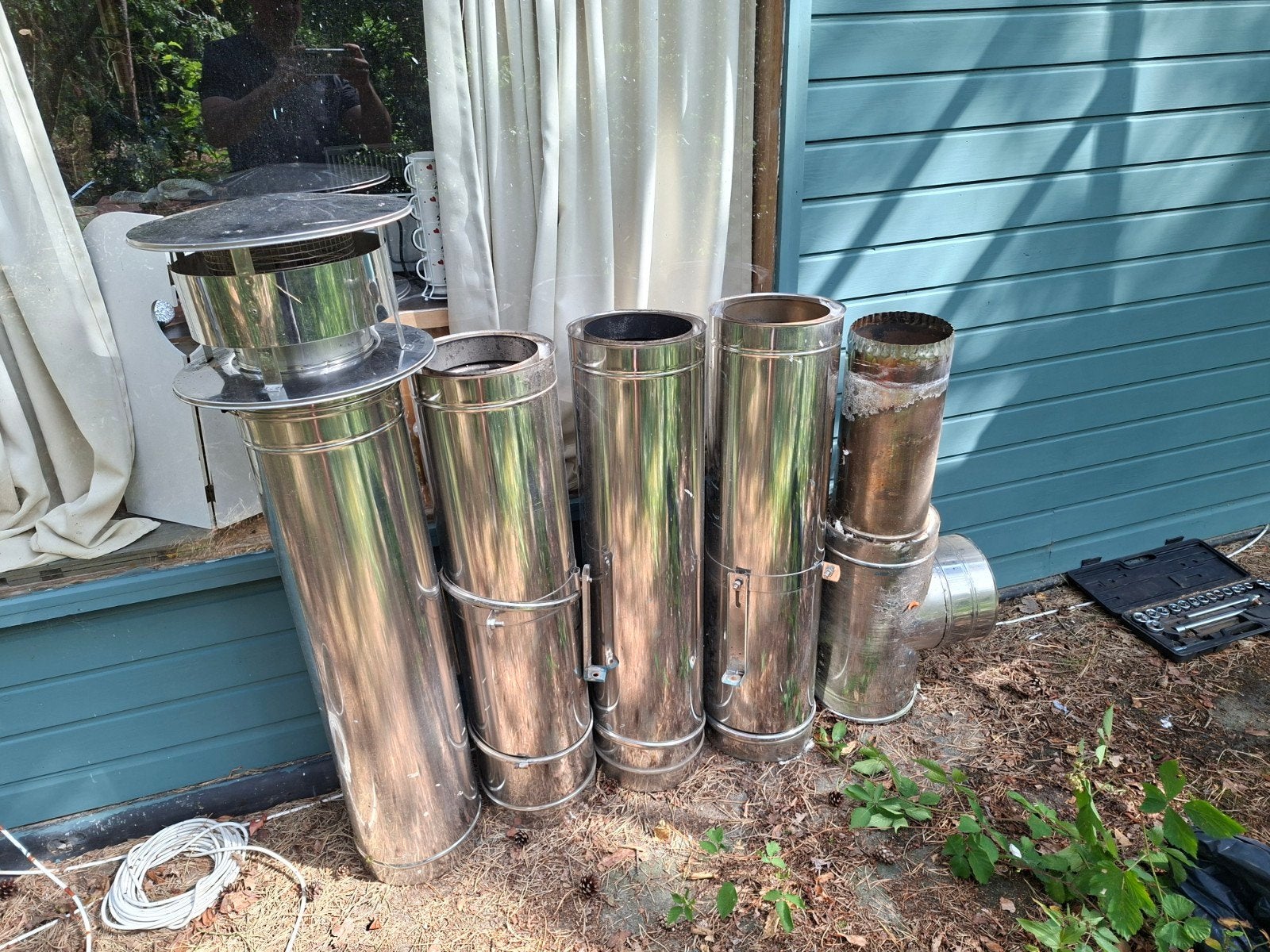 kachelbuizen 200mm rvs, Bricolage & Construction, Chauffage & Radiateurs, Poêle, Enlèvement