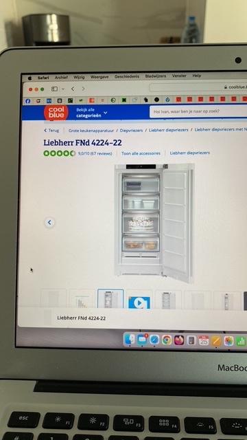 Heel recente diepvries. Merk Liebherr. Voor snelle beslisser, Congélateur, 120 à 140 cm, Comme neuf, Enlèvement