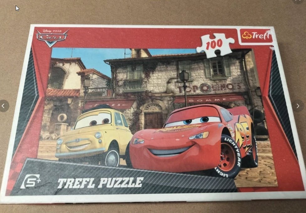 Puzzel Cars - 100 stukjes, Ophalen of Verzenden, Meer dan 50 stukjes, Gebruikt, 4 tot 6 jaar