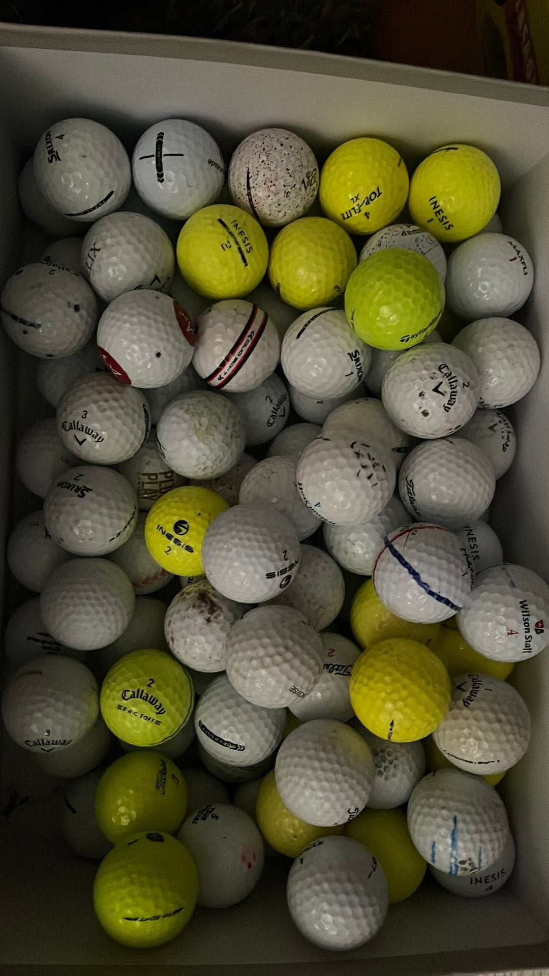 100 golfballen - mix, Ophalen, Zo goed als nieuw