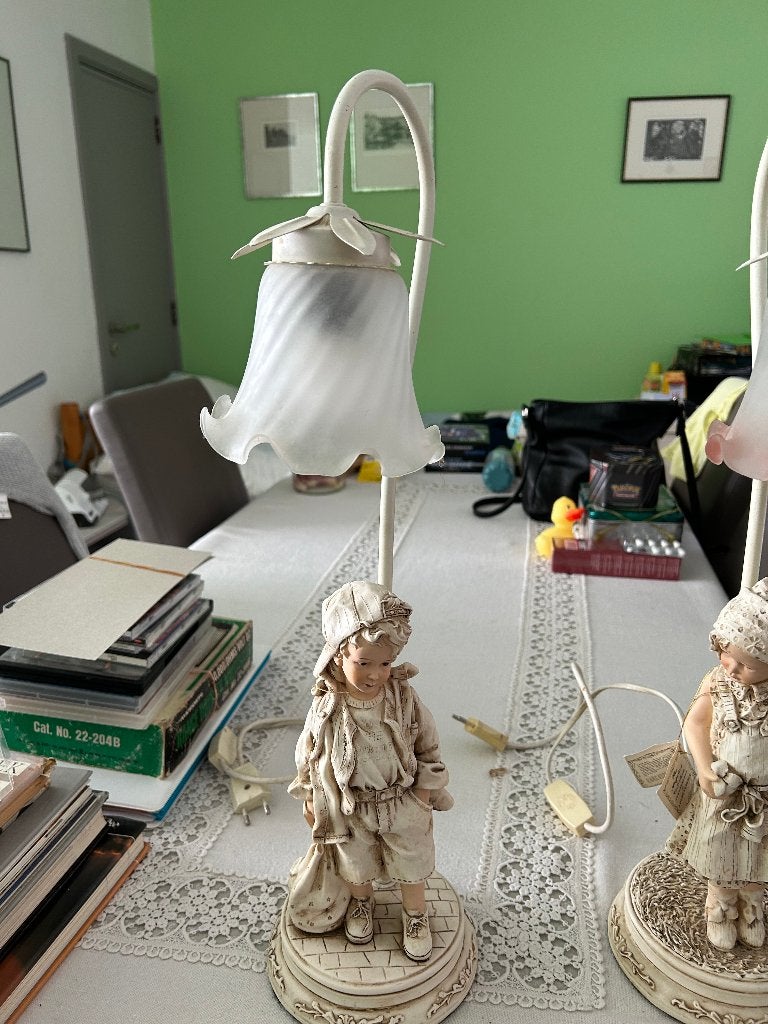 Prachtige tafellampen jongen en meisje, Maison & Meubles, Lampes | Lampes de table, Enlèvement, Comme neuf