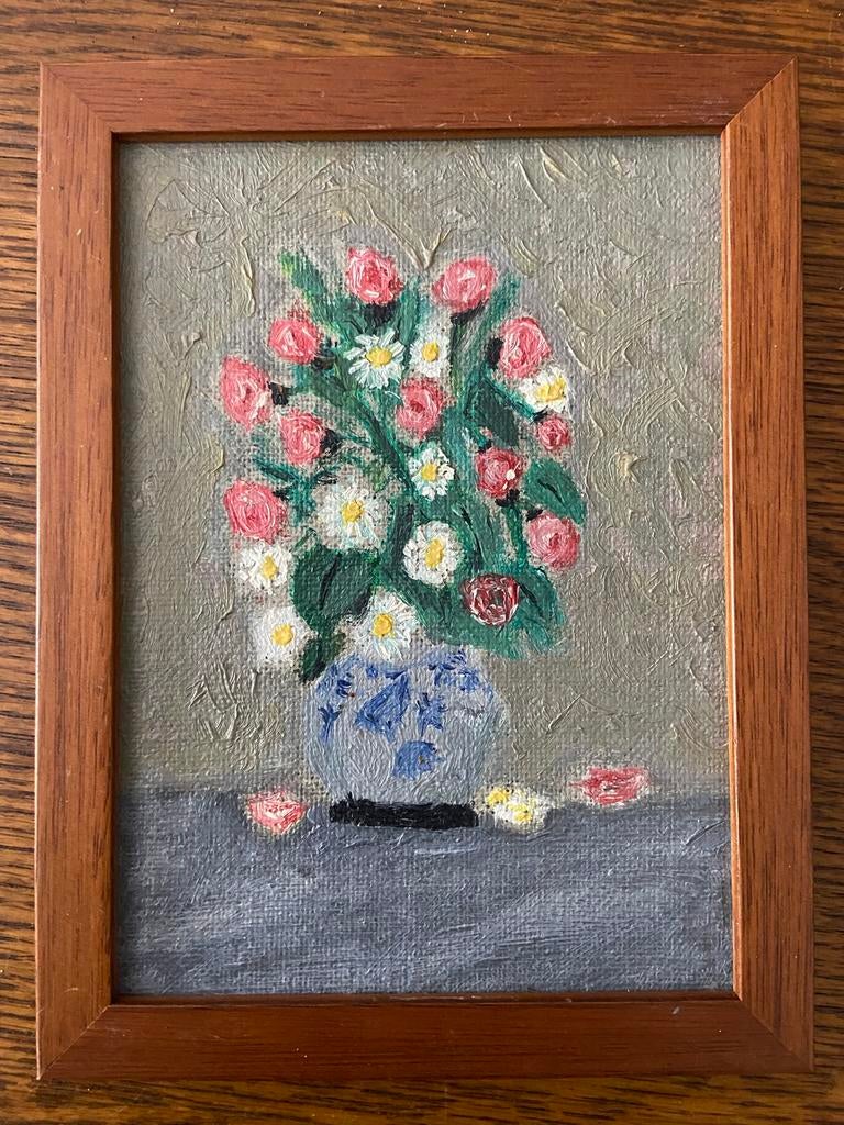 Klein schilderijtje met bloemen, Antiek en Kunst, Ophalen
