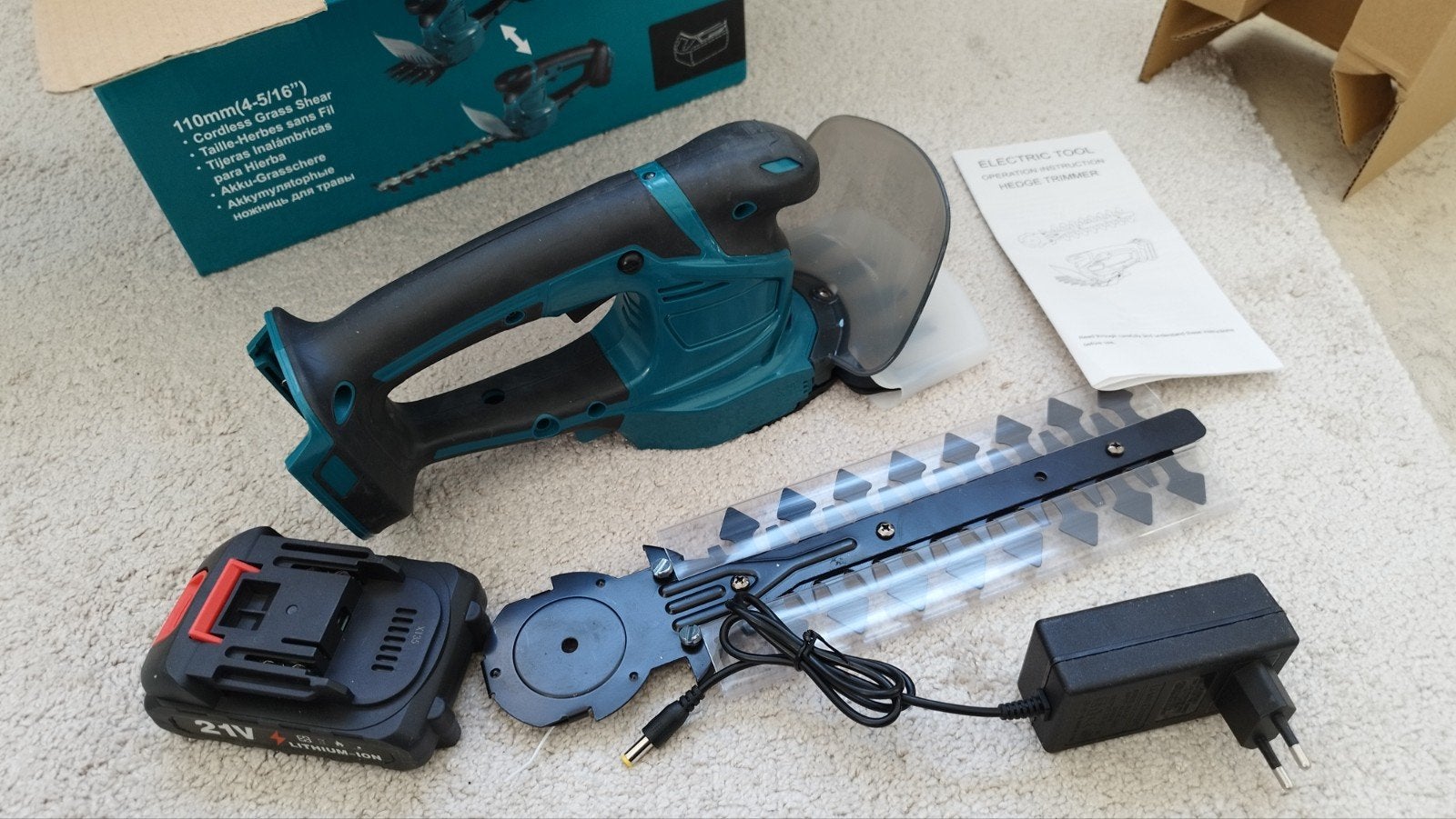 Grastrimmer 18V op batterij, Ophalen