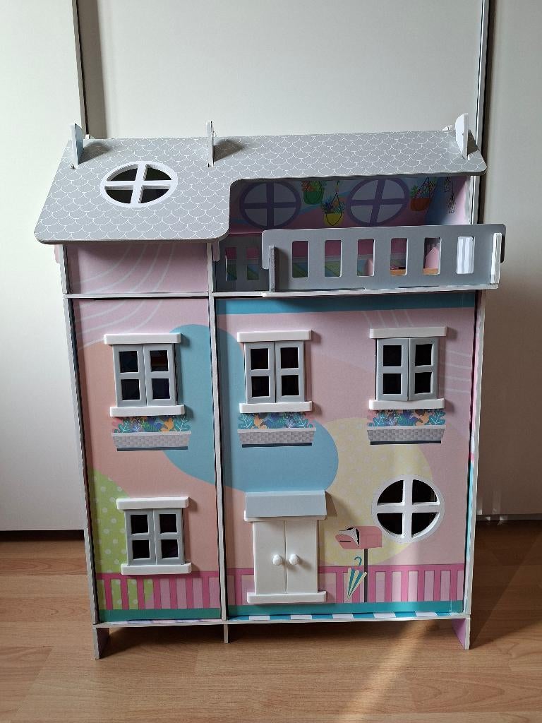 Groot Houten Poppenhuis, Kinderen en Baby's, Ophalen, Zo goed als nieuw, Poppenhuis