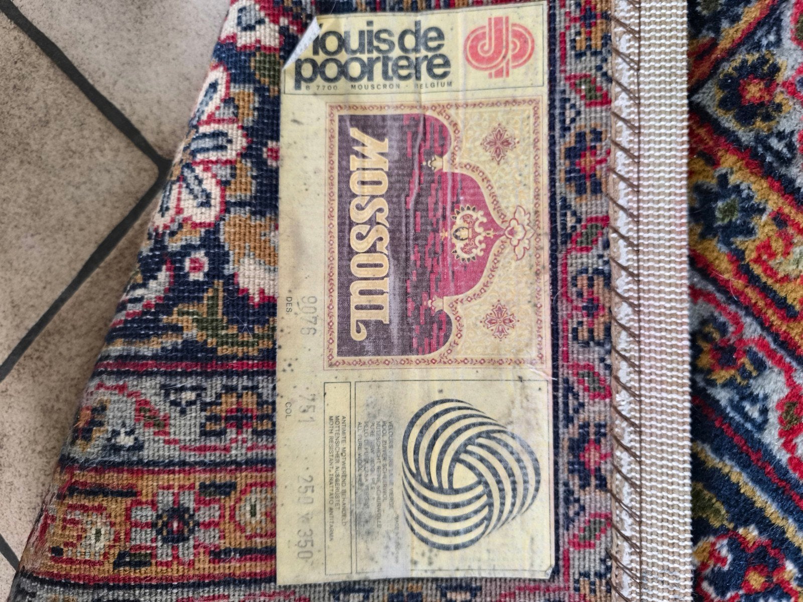 Oosters/Perzisch tapijt moussoul ( irak, Ophalen