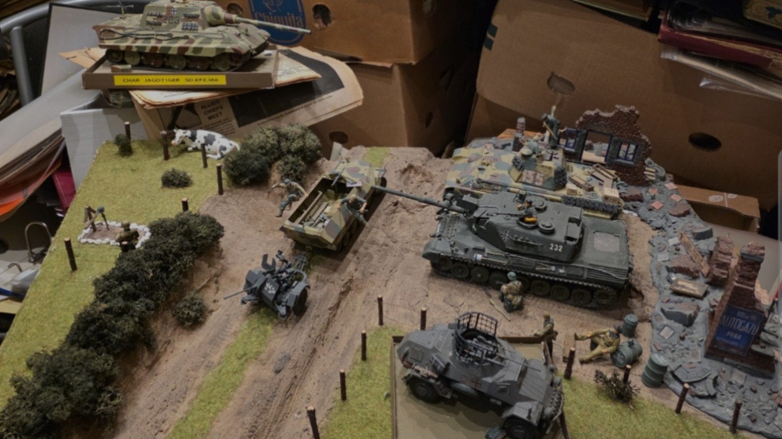 diorama de la Seconde Guerre mondiale avec des véhicules ALL, Enlèvement, Diorama