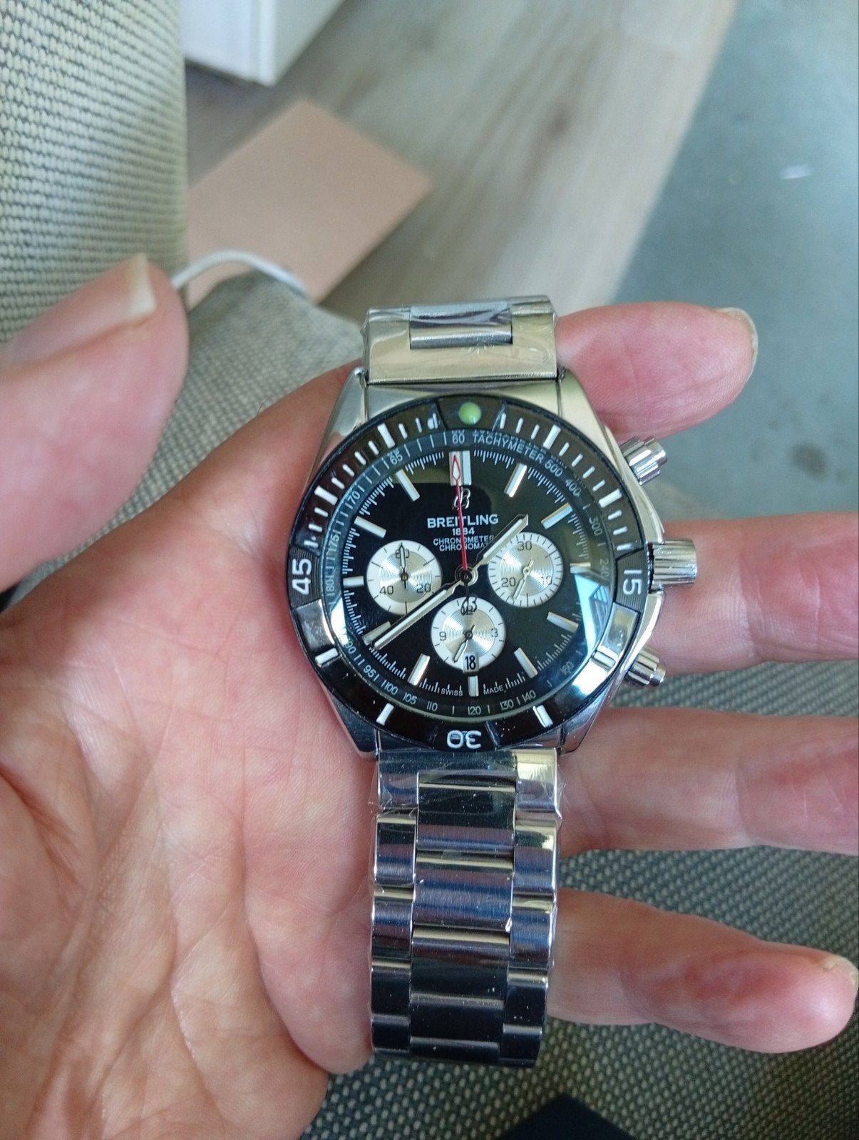 Heren Horloge Breitling Chronomat 50mm nog nieuw, Handtassen en Accessoires, Horloges | Heren, Staal, Staal, Breitling, Polshorloge