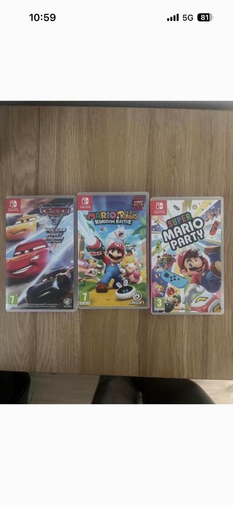 Nintendo Switch  -Super Mario Party + Mario Rabbids + Cars 3, Games en Spelcomputers, Games | Nintendo Switch, Ophalen of Verzenden