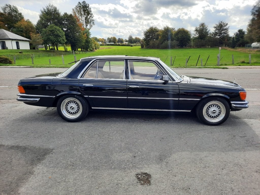 Mercedes Benz MB W116 350SE V8 BBS RS, Auto's, Automaat, 4 deurs, Leder en Stof, Zwart