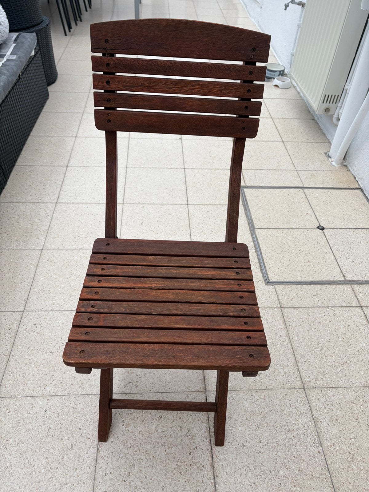 Opvouwbare tuinstoelen hout - 4 stuks, Ophalen, Gebruikt, Hout