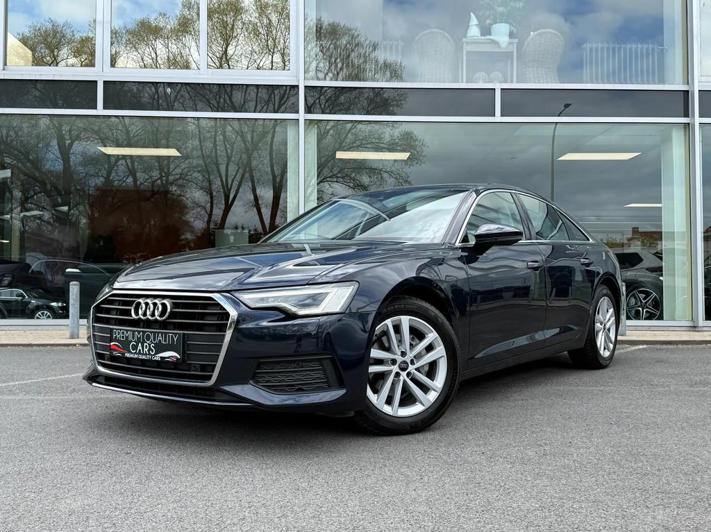 Audi A6 KEYLESS / CARPLAY / LEDER / CAMERA / ZETELVERWARMING, Auto's, Audi, 4 deurs, Gebruikt, 4 cilinders, Blauw