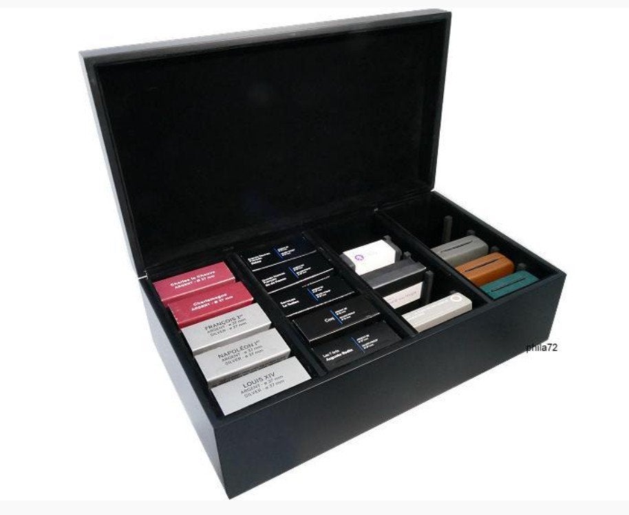 Coffret en bois acajou pour pièces 2 Euro (marque Safe), Timbres & Monnaies, Monnaies | Europe | Monnaies euro, Enlèvement