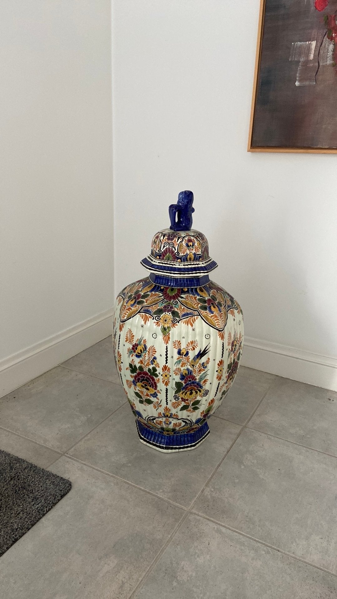 Grote pot handgeschilderd, Ophalen
