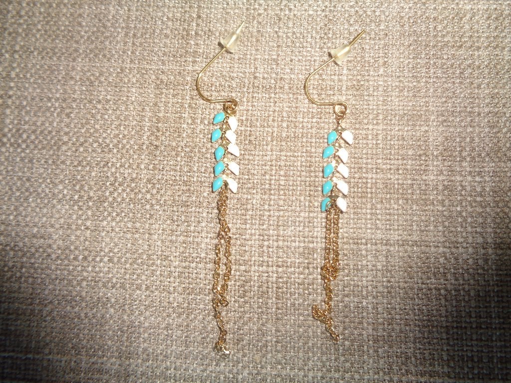 1 paar mooie dames oorbellen, Puces ou Clous, Enlèvement ou Envoi, Or, Comme neuf