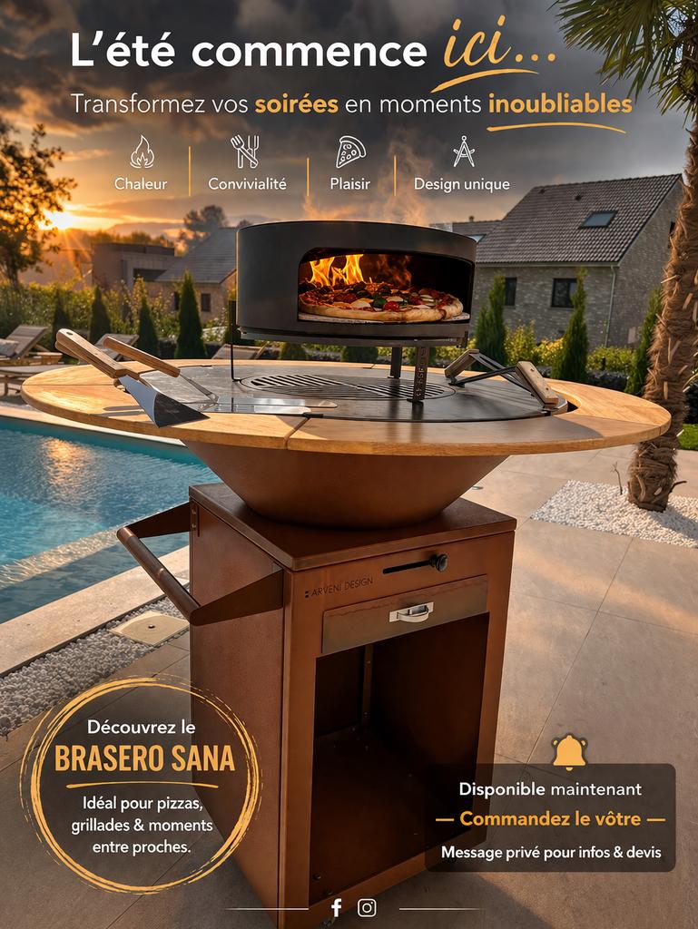 SANA vuurpot + accessoires inbegrepen 🎁 (houtbarbecue), Tuin en Terras, Houtskoolbarbecues, Ophalen, Nieuw
