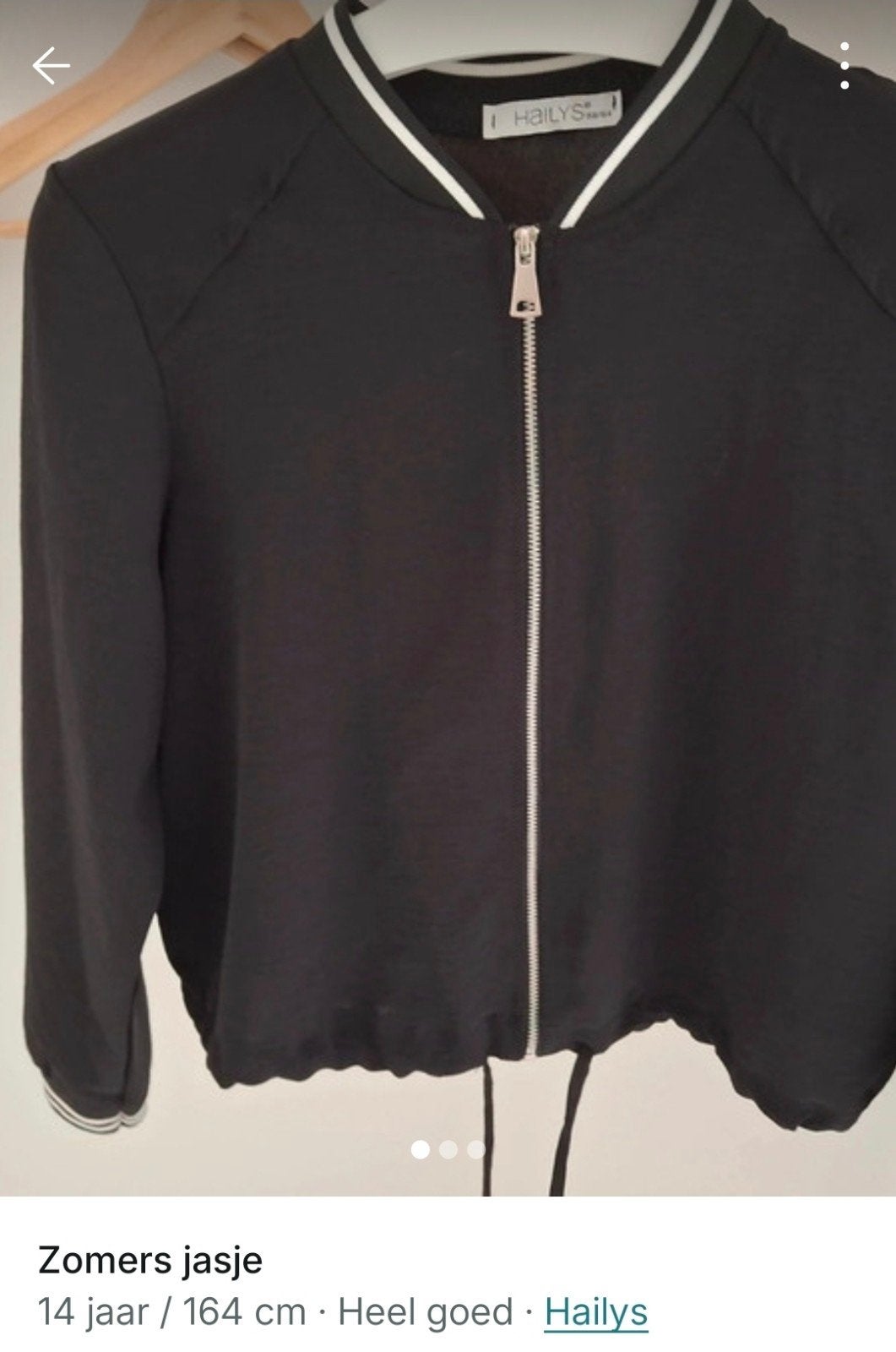 Kort zwart - dun - vestje voor een 14 jarige, Kinderen en Baby's, Kinderkleding | Maat 158, Ophalen of Verzenden