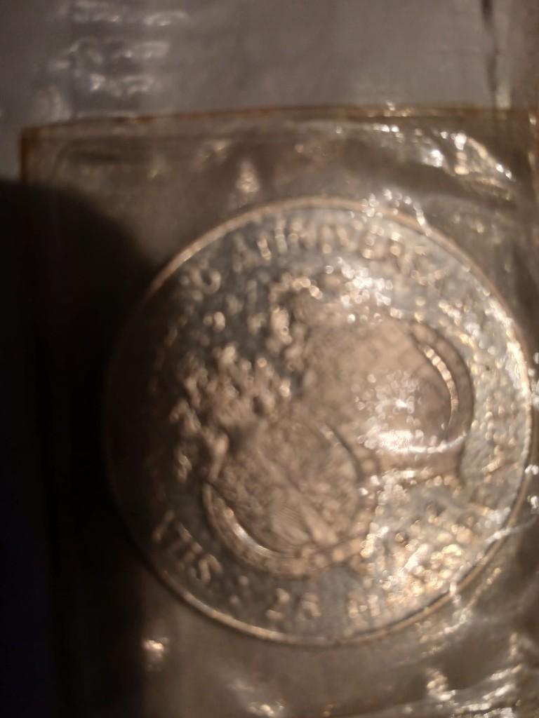 25 new pence gibraltar 1976   echt zilver PROOFSTUK, Ophalen of Verzenden, Overige landen, Losse munt, Zilver