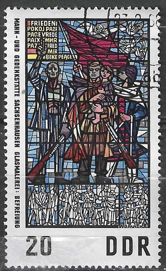 Duitsland DDR 1968 - Yvert 1043 - Glasraam - Partizanen (ST), Verzenden, DDR, Gestempeld