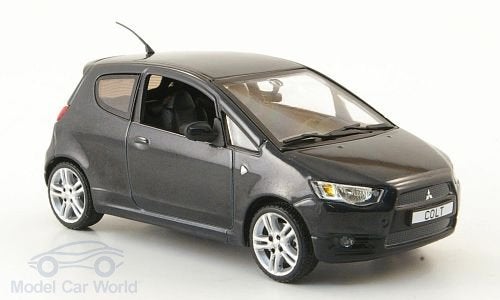 Schaalmodel Mitsubishi Colt zwart, Hobby en Vrije tijd, Ophalen of Verzenden, Nieuw, Auto