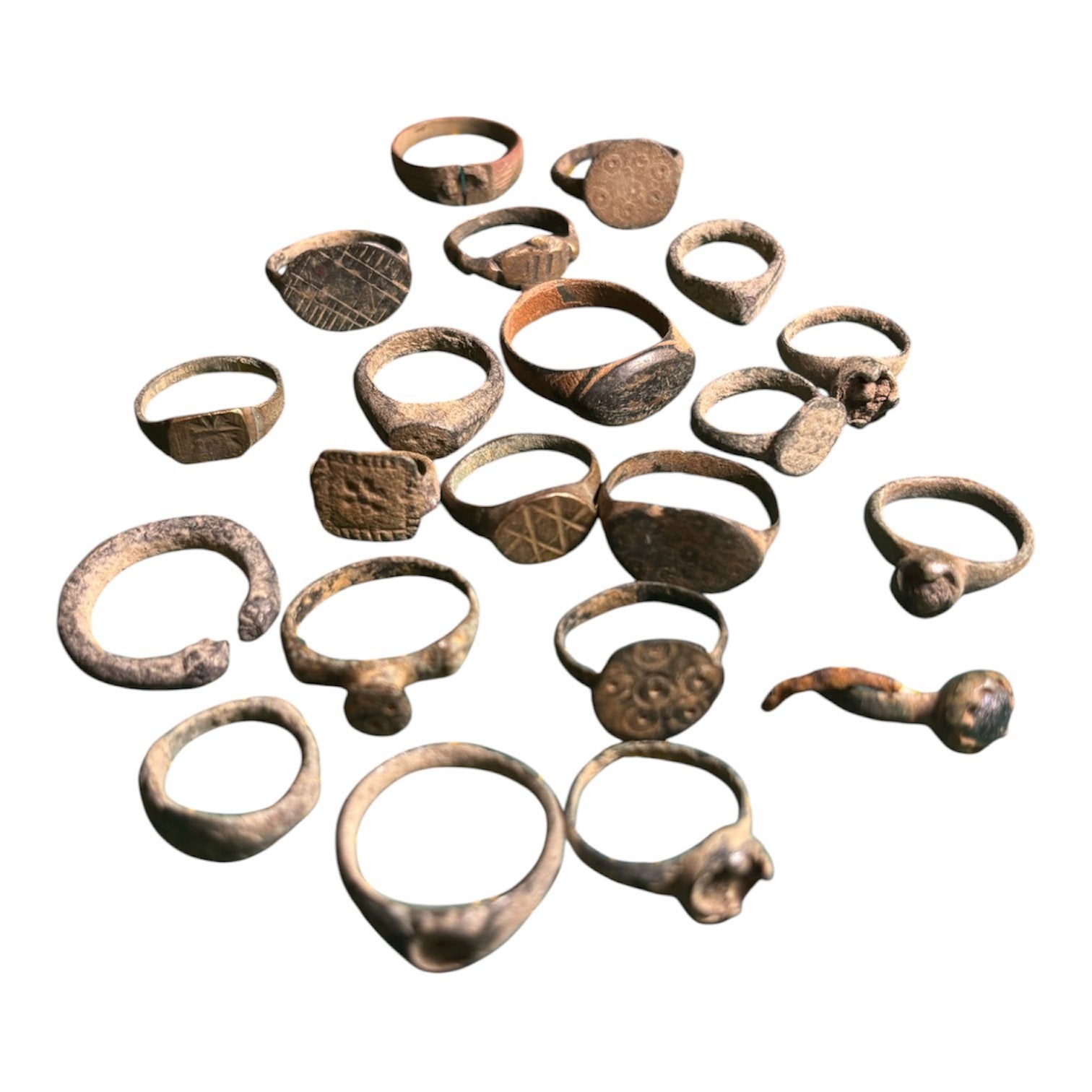 Lot Romeinse ringen, Ophalen of Verzenden, Brons