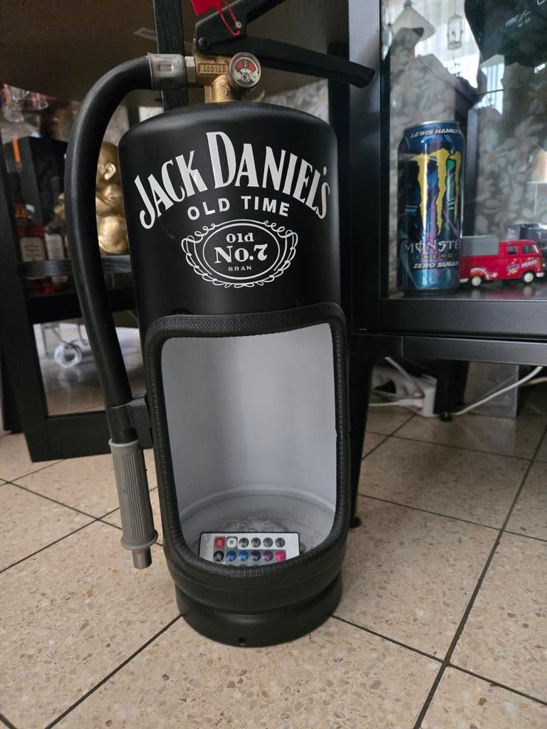 Jack daniels brandblussers met verlichting, Ophalen, Zwart, Metaal, Industrieel