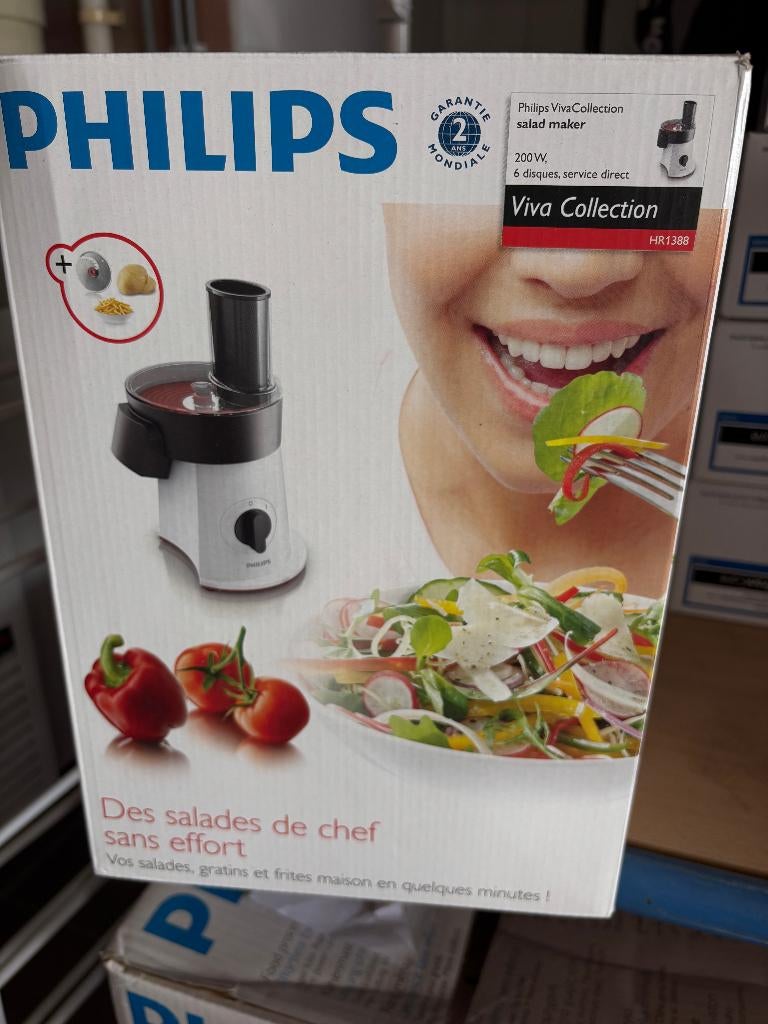 Machine à salade Philips HR1388 NEUVE dans sa boîte, Enlèvement, Neuf