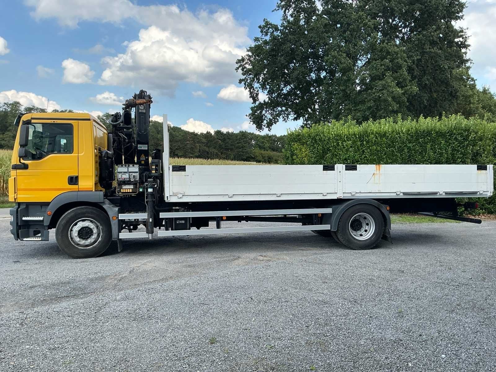 Camion MAN TGM 18.250 2014 avec grue et plateforme HIAB, Autos, Achat, Euro 6, Entreprise, Autres carburants