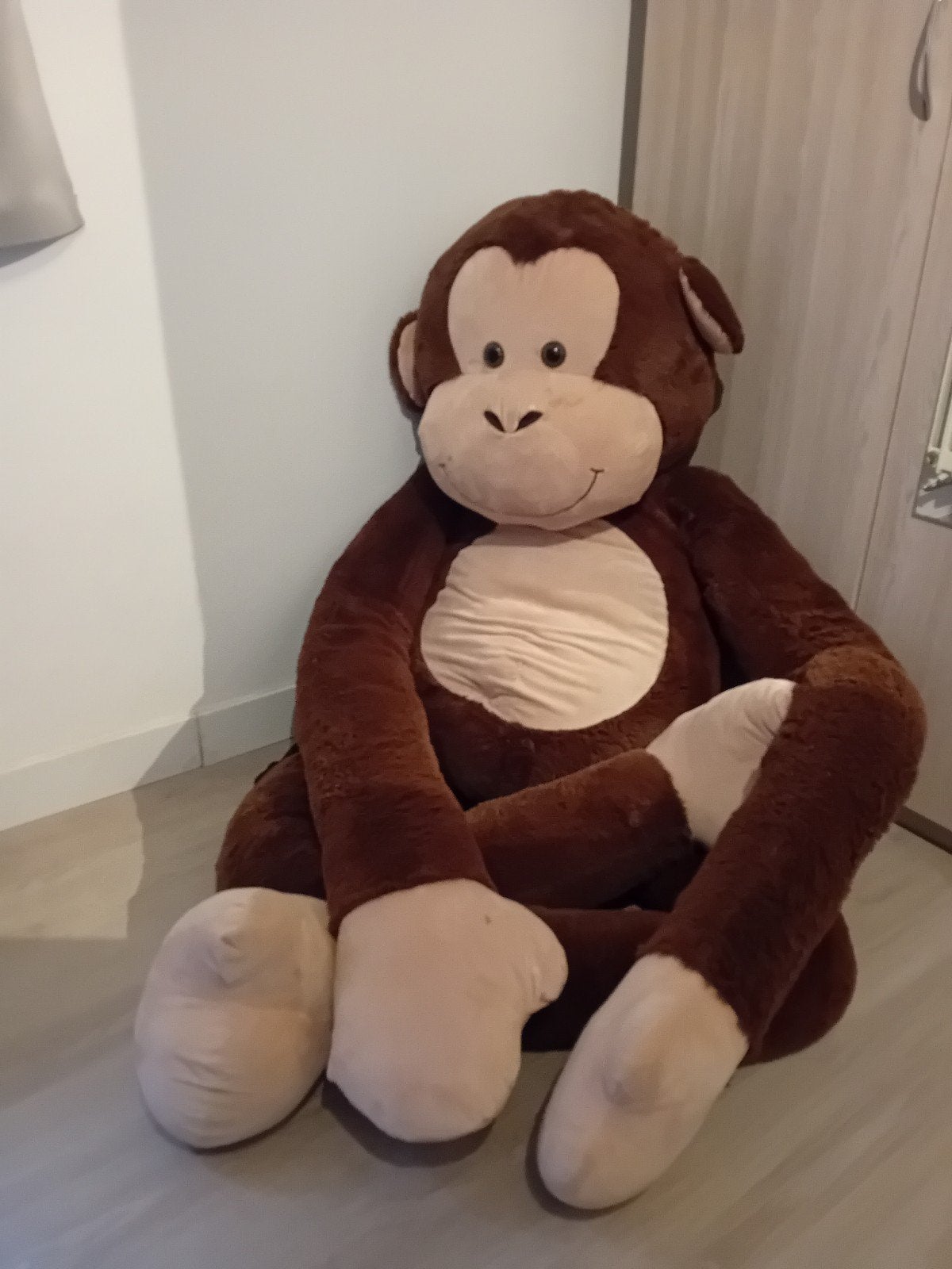 Aap knuffel 2m10, Kinderen en Baby's, Speelgoed | Knuffels en Pluche, Ophalen, Aap