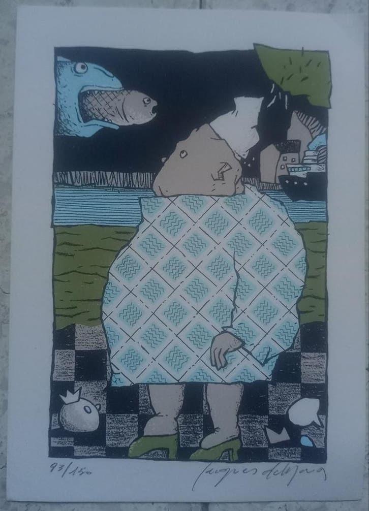 Litho Jacques Debroux, Antiek en Kunst, Ophalen of Verzenden
