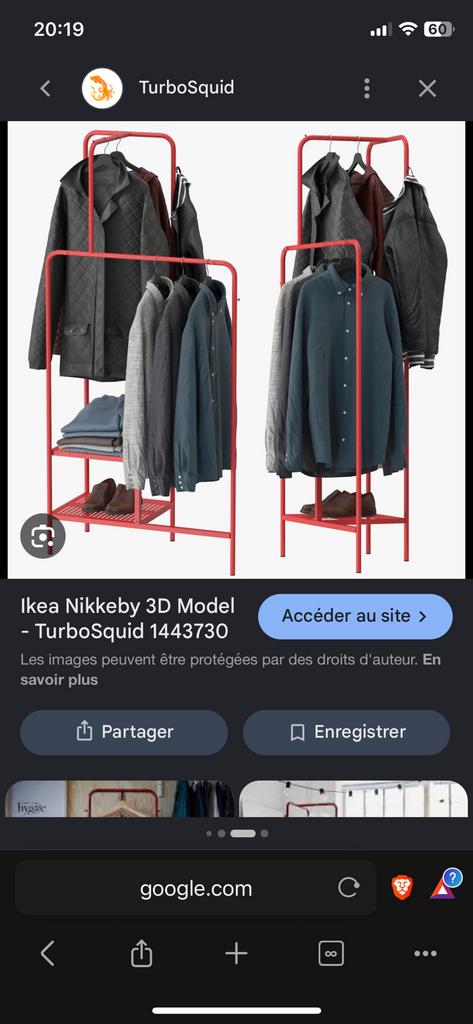 Double Portant NIKKEBY IKEA 2019, Enlèvement, Comme neuf