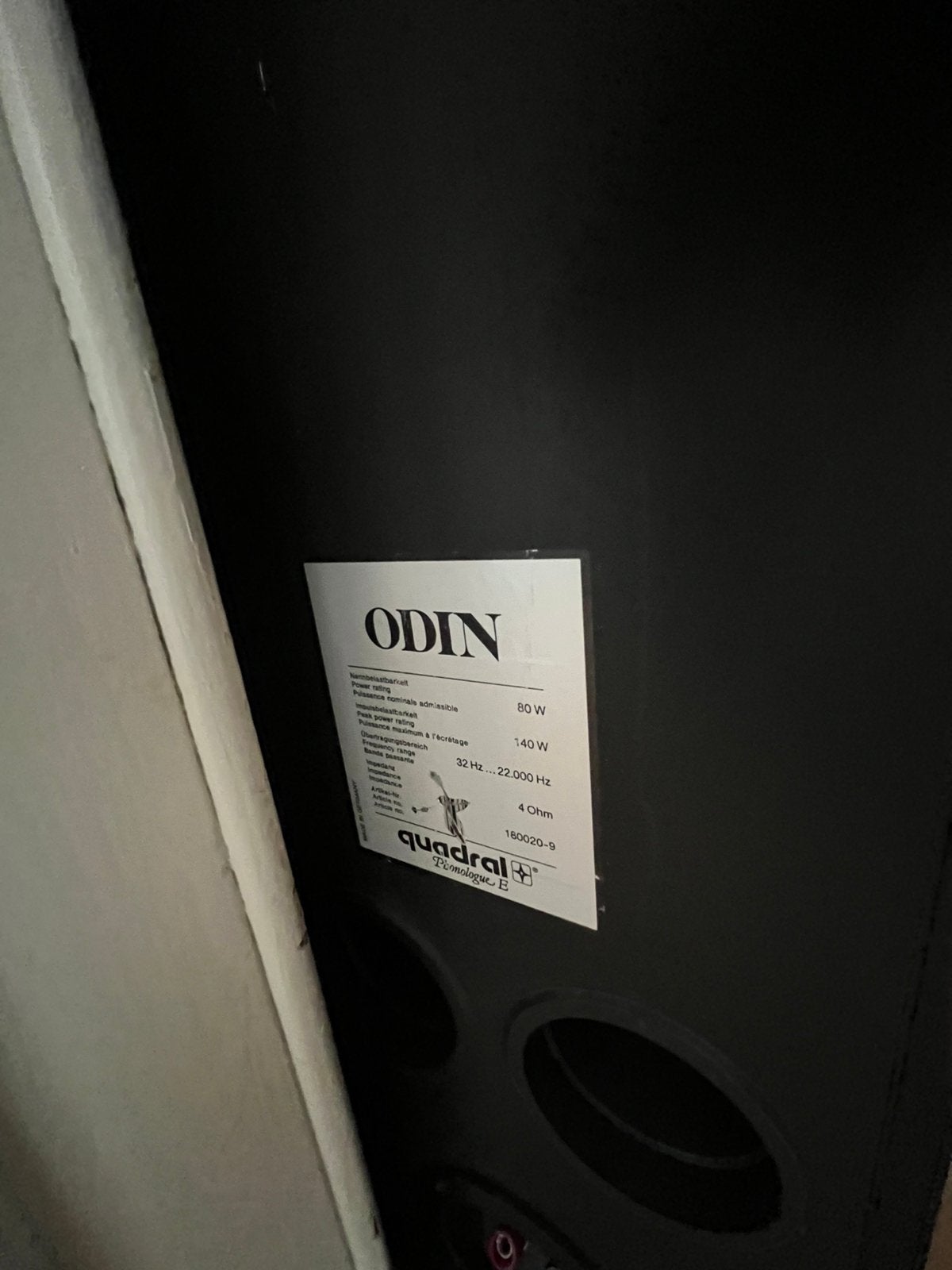 4 Quadral Odin hifi-luidsprekers, Stereo speakers, Gebruikt, Ophalen, 150 watt of meer