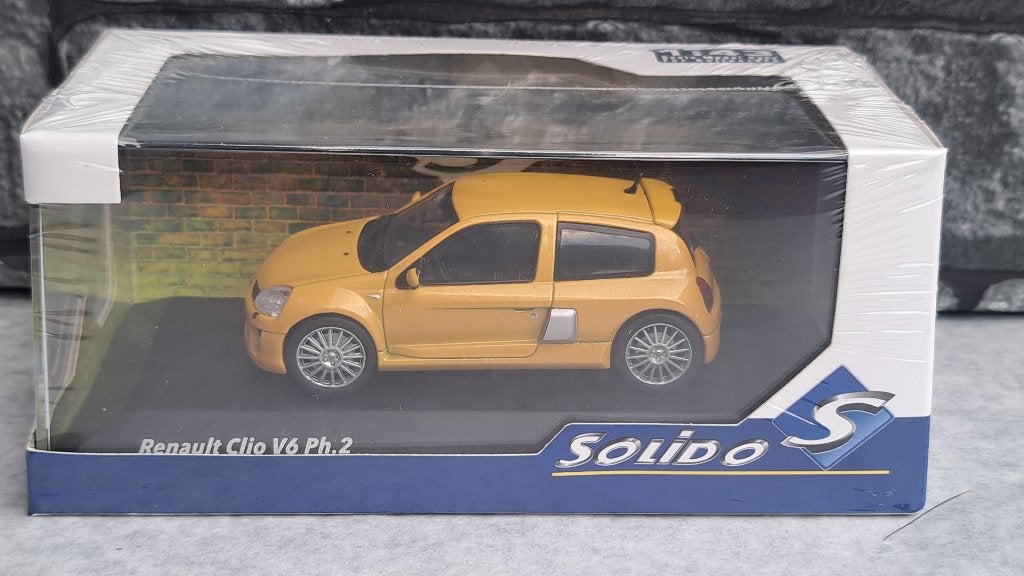 Renault Clio V6 Ph.2 Jaune Sirius 1/43ème, Enlèvement ou Envoi, Solido, Voiture, Solido
