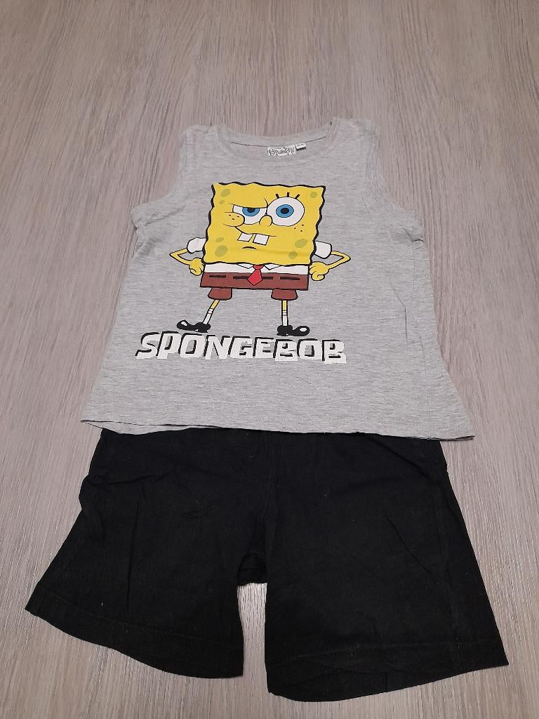 Mouwloze pyjama spongebob 110/116, Kinderen en Baby's, Nacht- of Onderkleding, Ophalen of Verzenden, Zo goed als nieuw, Nickelodion