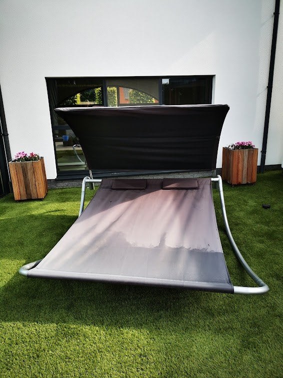 Dubbel ligbed met zonwering, Enlèvement, Utilisé, Autres matériaux