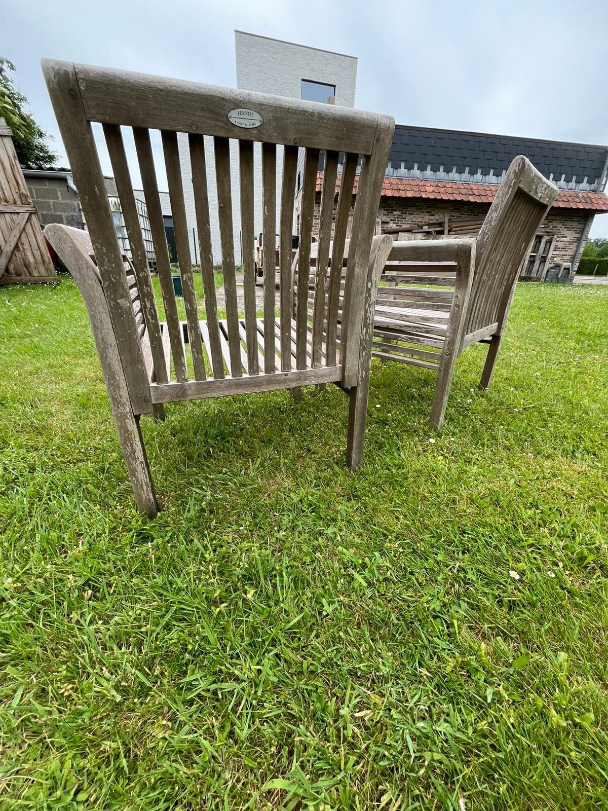 2 chaises de jardin en acacia, Enlèvement, Utilisé, Bois