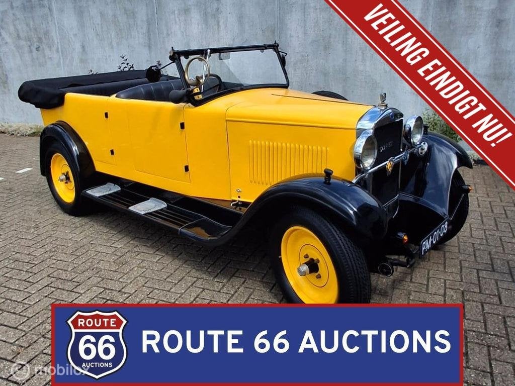 Donnet C17 Cabriolet | 1930 | Route 66 Auctions, Overige merken, Zwart, Bedrijf, Handgeschakeld