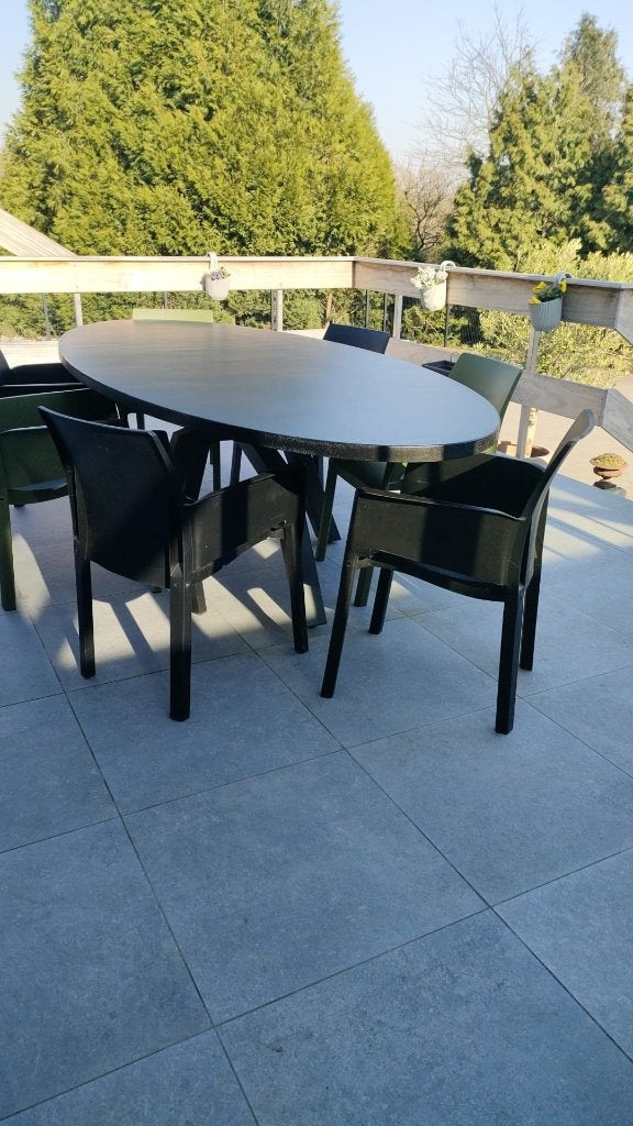Table de jardin/salle à manger, Jardin & Terrasse, Enlèvement, Neuf, Ovale, Autres matériaux