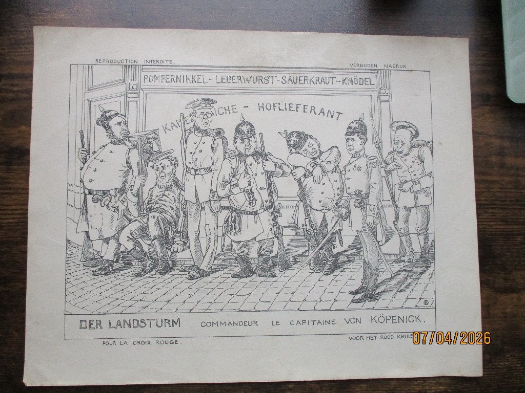 Bande dessinée belge WW1, Collections, Objets militaires | Général, Envoi