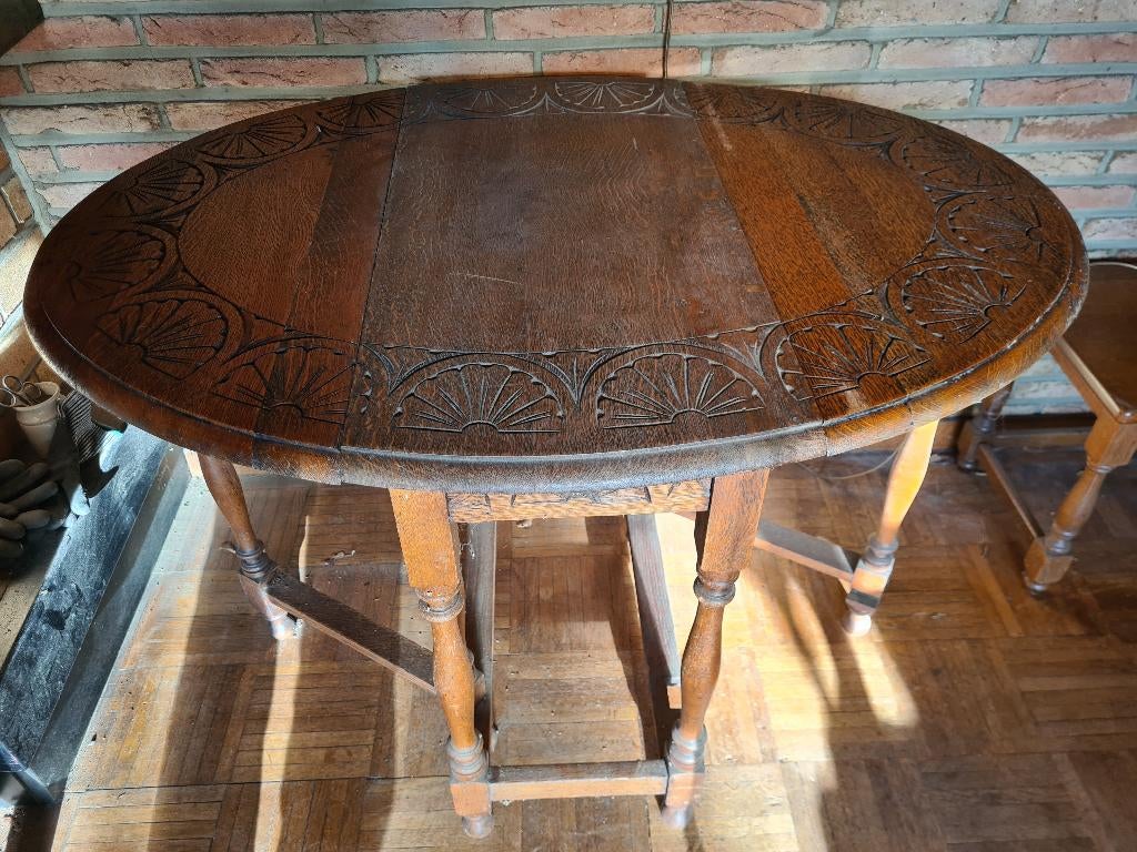 Antieke Eiken Gateleg Tafel, Ophalen