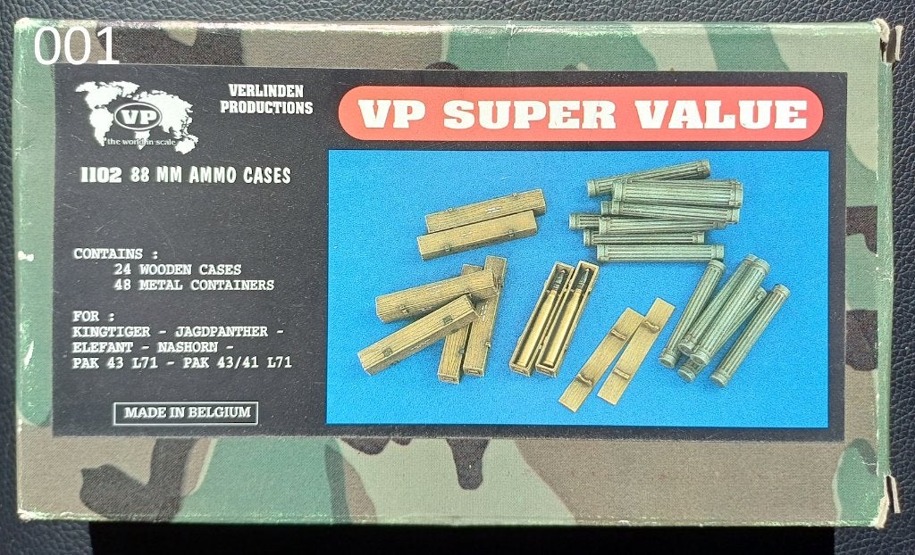 88 mm Ammo cases 1/35 Verlinden, Enlèvement ou Envoi