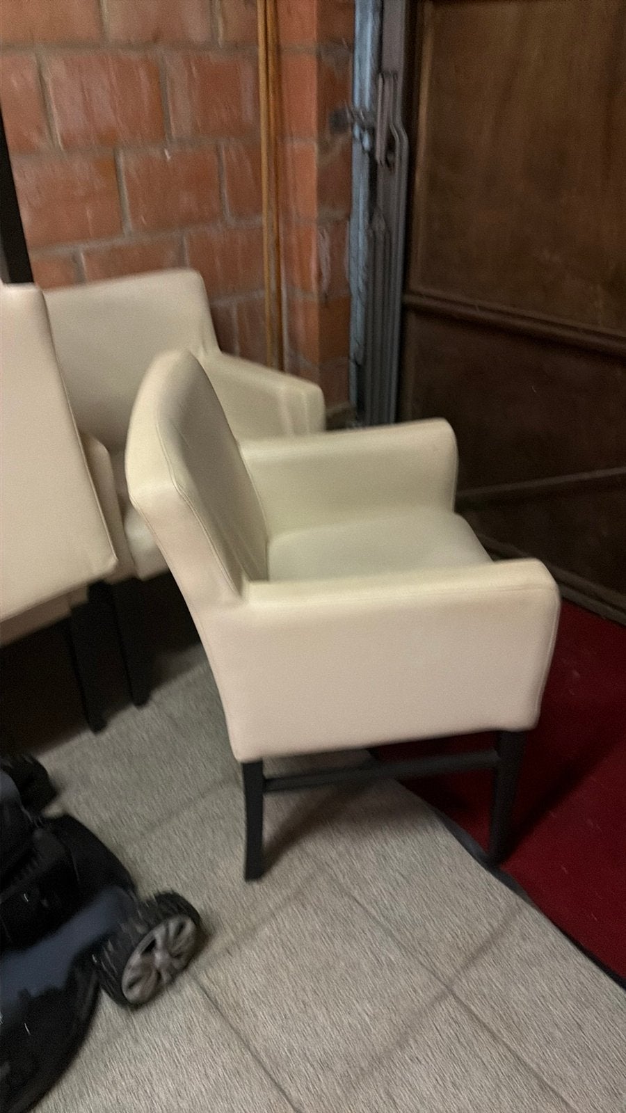 Witte stoel met leuning horeca, Ophalen, Overige materialen, Gebruikt, Wit