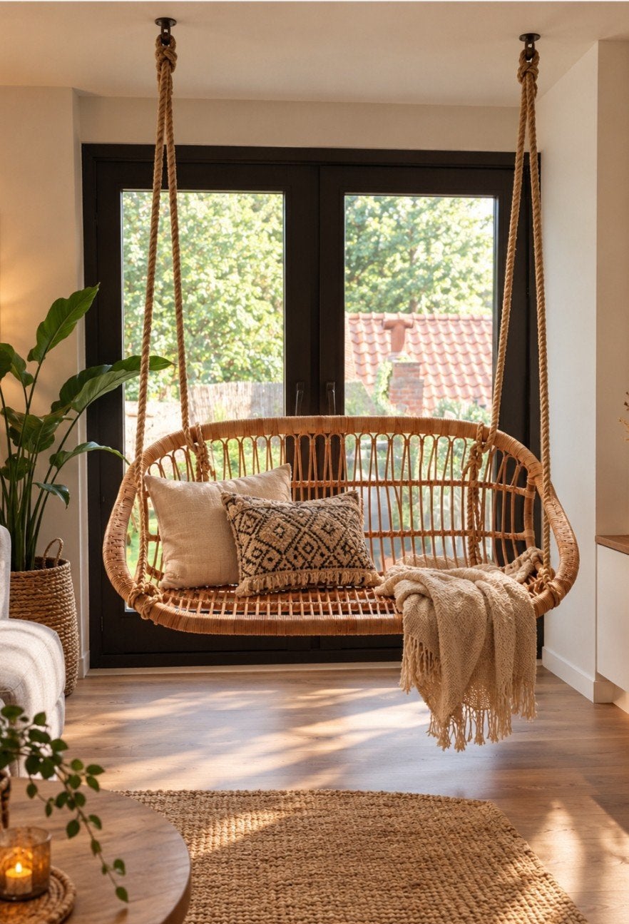 chaise berçante suspendue en bambou, Maison & Meubles, Enlèvement ou Envoi, Neuf