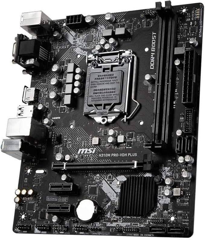 Carte mère H310M PRO-VDH PLUS neuve, Informatique & Logiciels, Cartes mères, Neuf, Intel, DDR4, Enlèvement