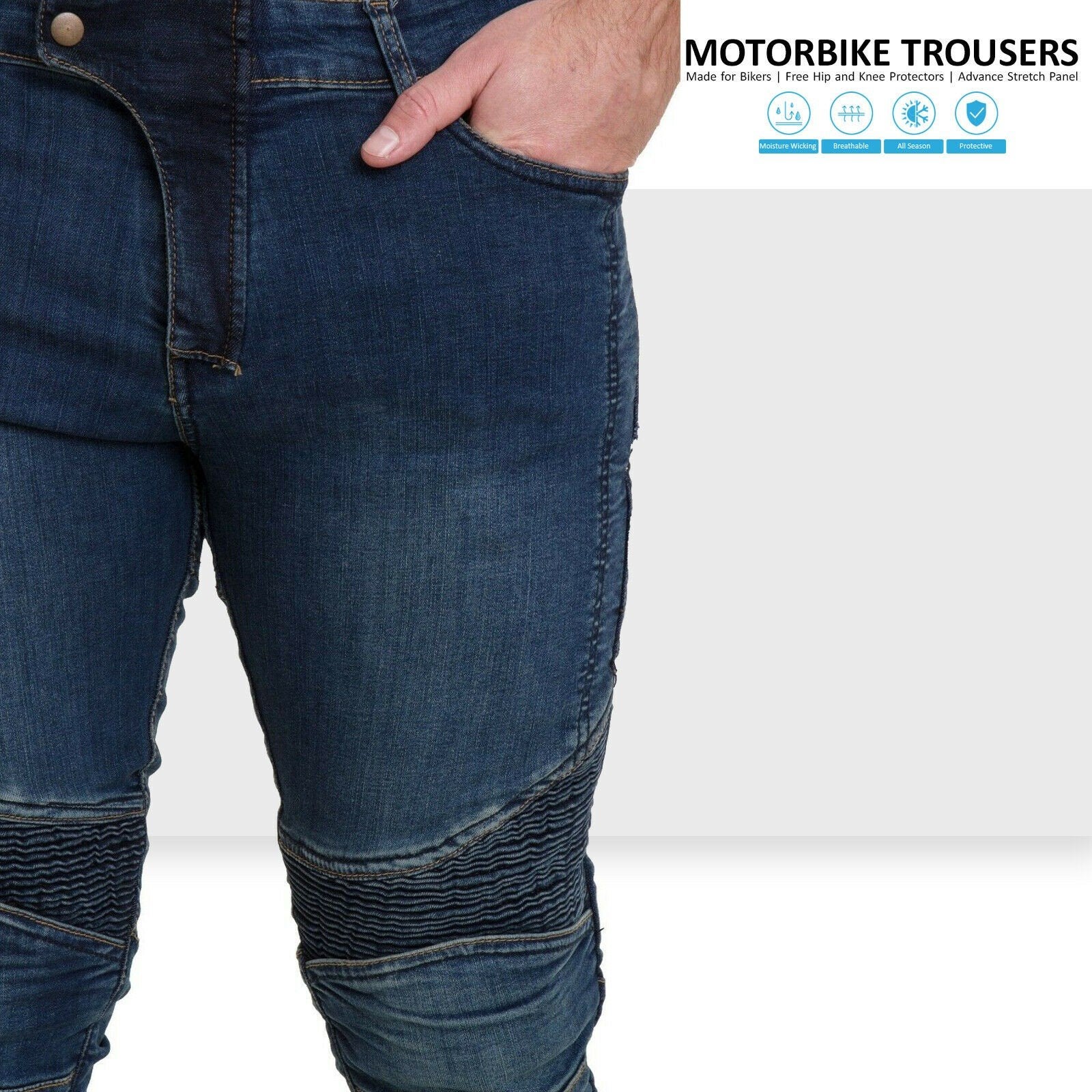 pantalon de Moto en jeans kevlar avec armor neuf CE protecte, Envoi, Neuf, avec ticket, Pantalon | textile