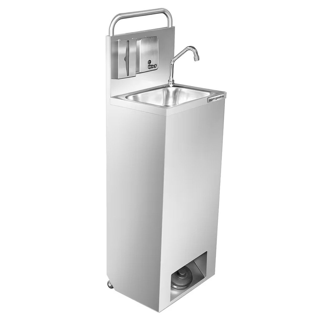 mobiele handwasbak - RVS - met voetpedaal, watertank & afval, Doe-het-zelf en Bouw, Ophalen, Nieuw